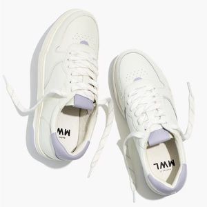 Madewell Court Low-Top Sneakers in White and Purple Size 6